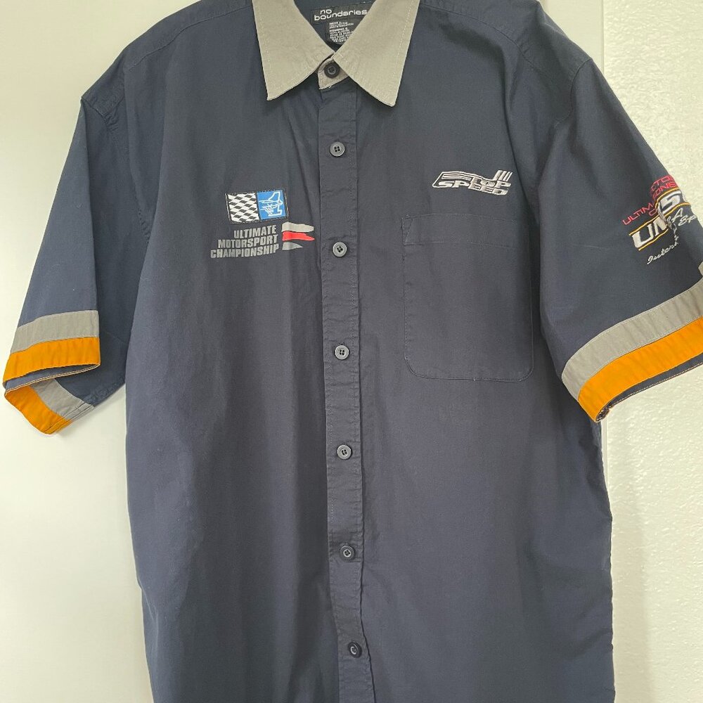 No‎ Boundaries Ultimate Motorsport Championship UMC500 Top Speed Shirt, Blue, M